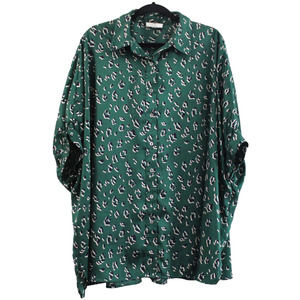 Entro Leopard Print Button Front Blouse